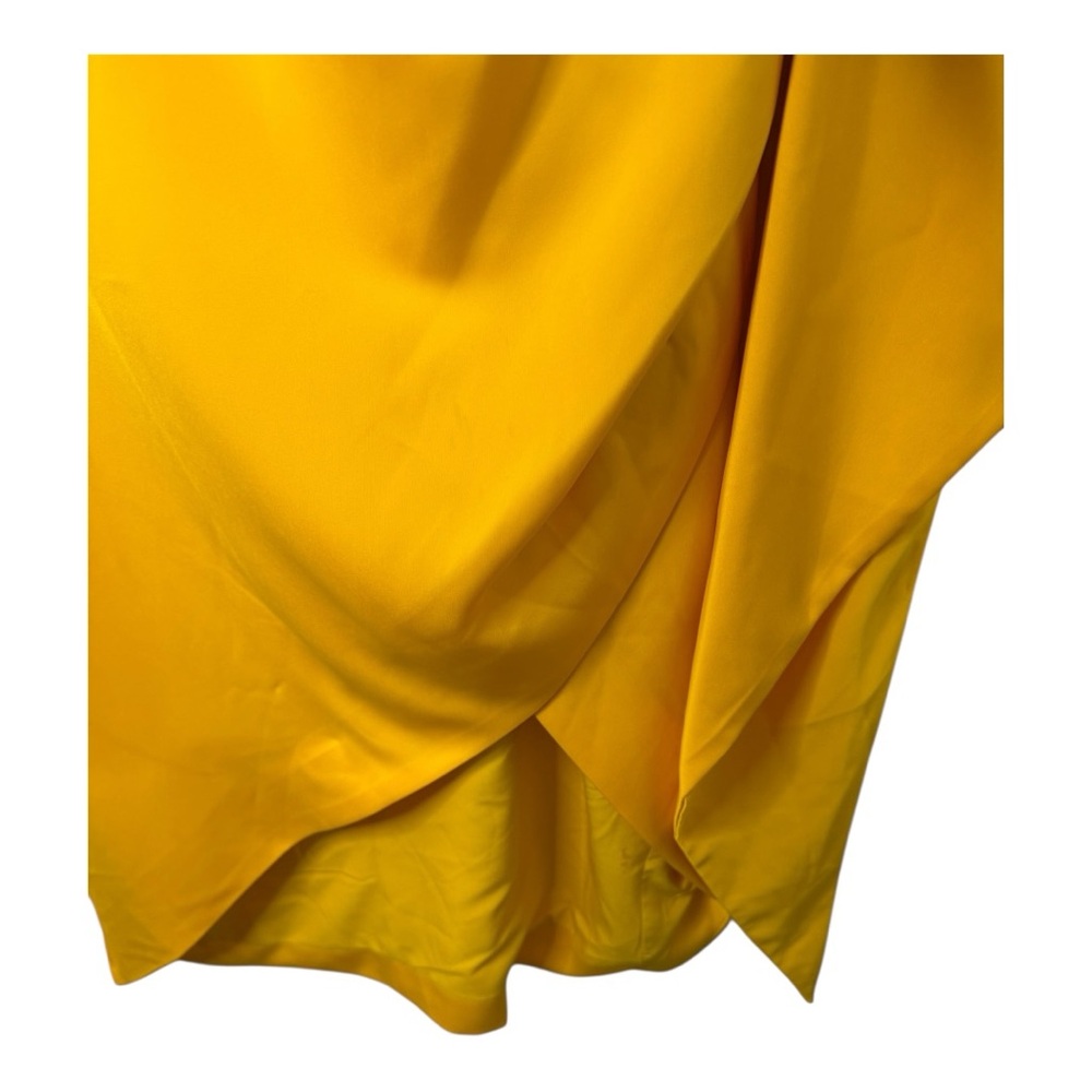 Lavish Alice Emma Cowl Neck Mini Wrap Formal Cocktail Dress in‎ Yellow NWT Sz 12 - Picture 6 of 14
